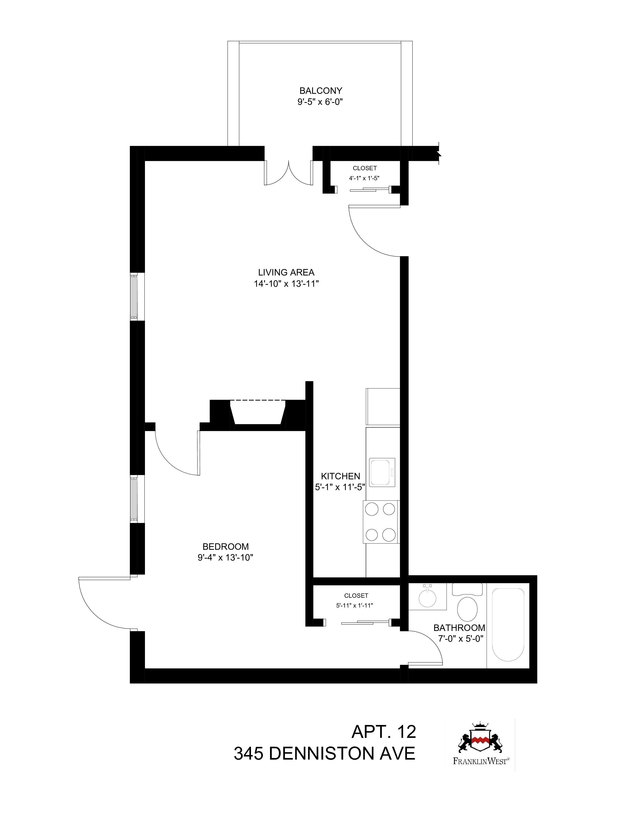 345 Denniston  Apt.12 floorplan