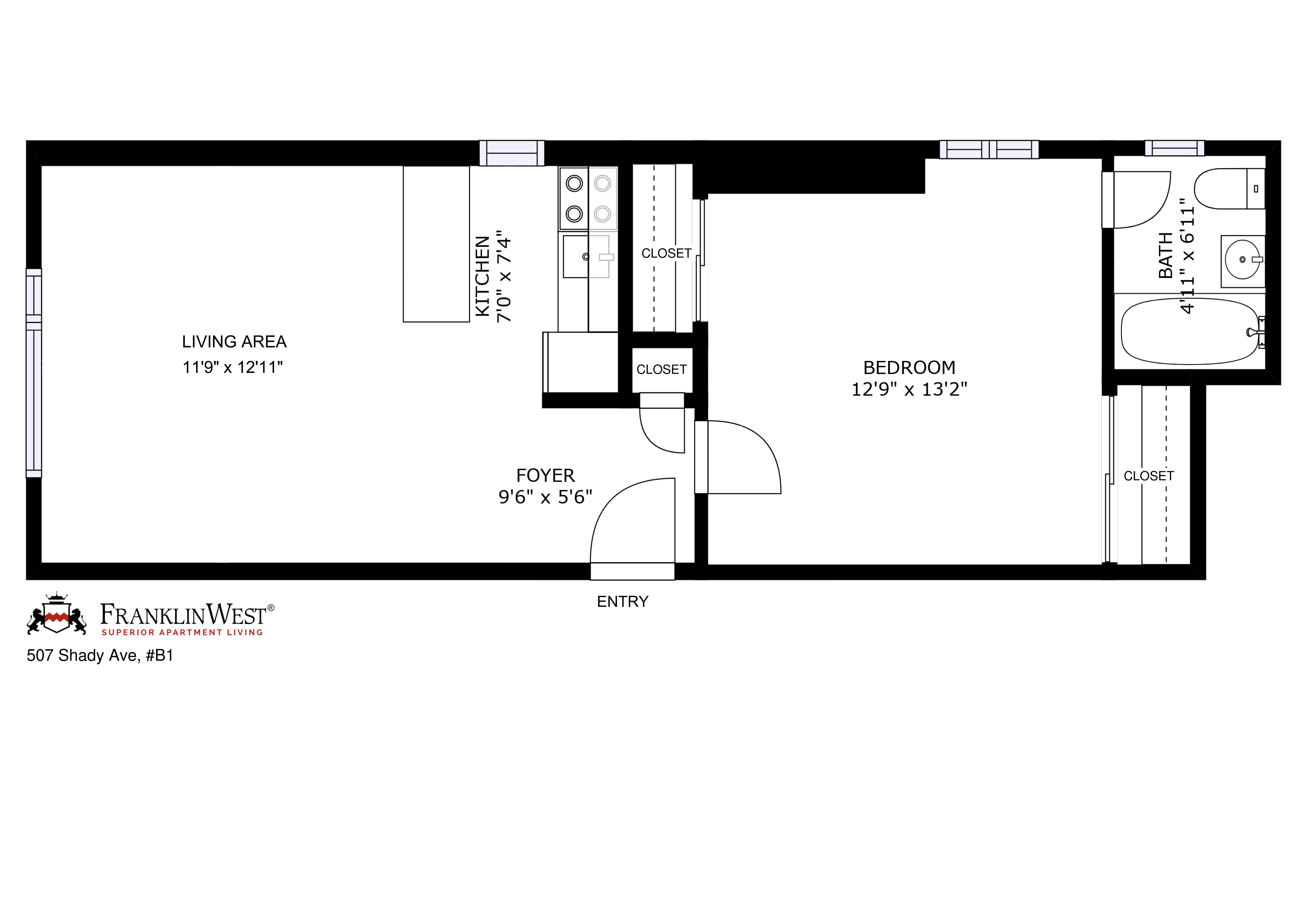 Apt. B1 floorplan