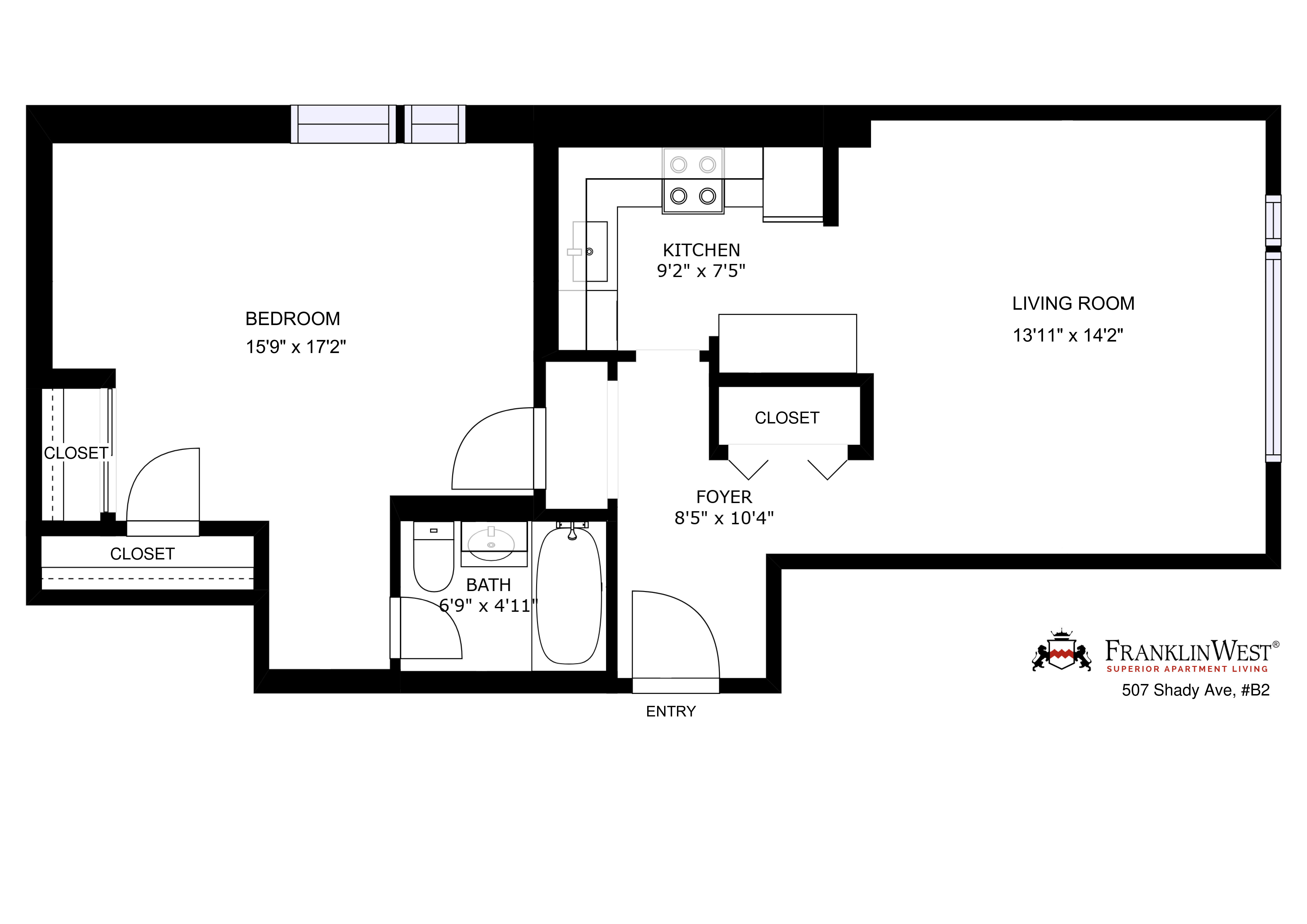 Apt. B2 floorplan