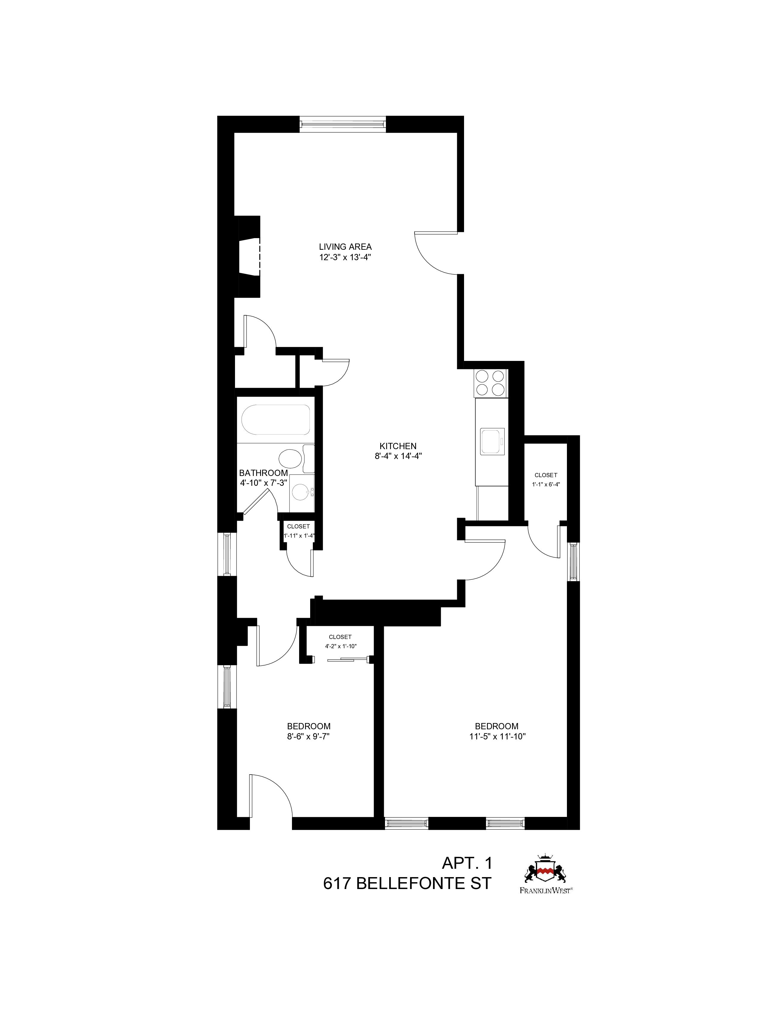 Apt. 1 floorplan