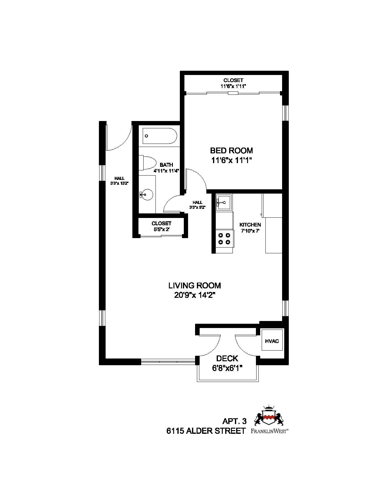 Apt. 3 floorplan