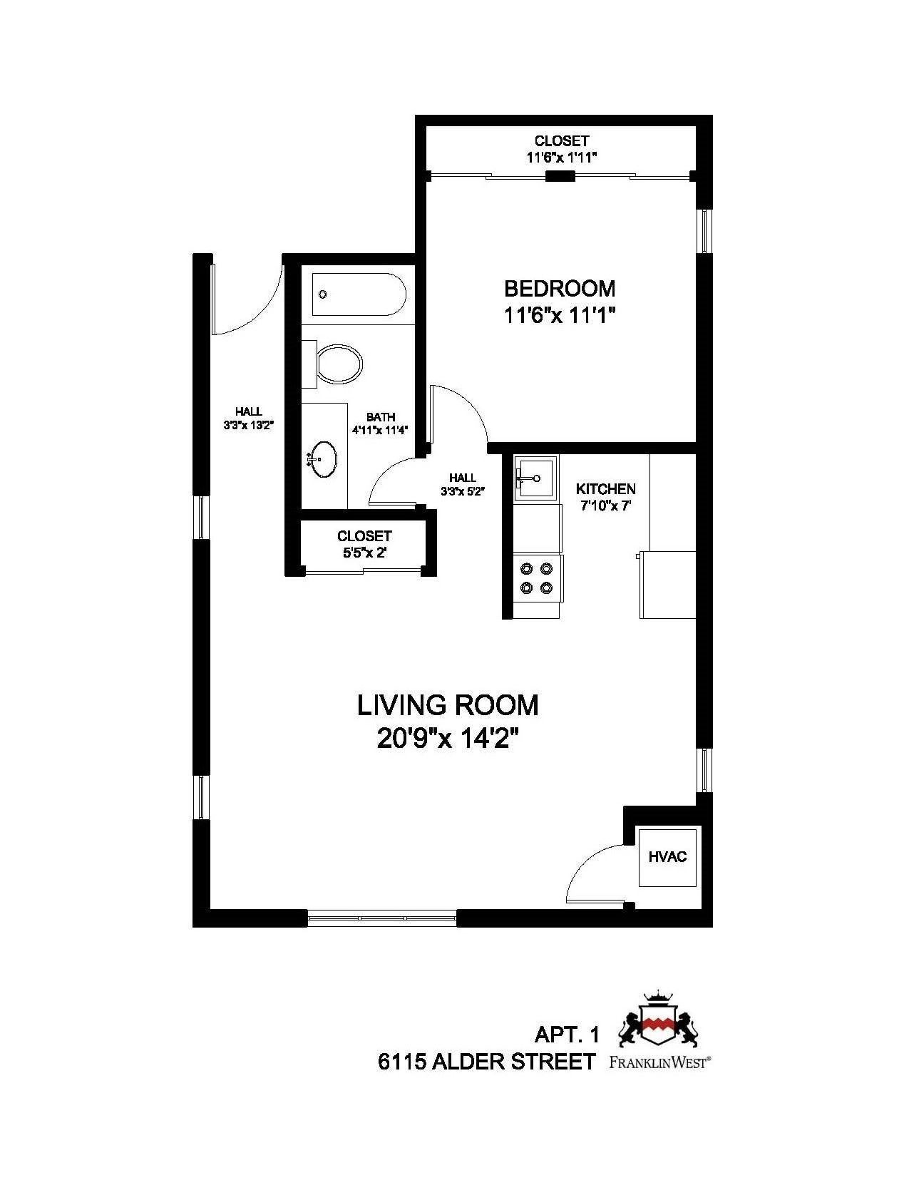 Apt. 1 floorplan